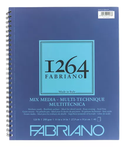 BLOCK FABRIANO "1264" MIXED MEDIA 80G 11X14CM 40HJ