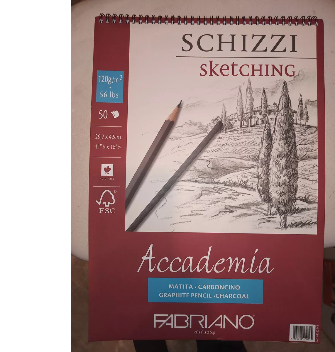 Block Accademia Sketch Espiral 50H 29.7x42 (A3) cm 120g