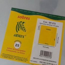 Sobre De Celophanne 12.5 X 18.5Cm Paq/25