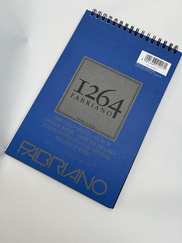 Bloc Fabriano 1264 negro 200 grs 14.8x21 cm (A5)