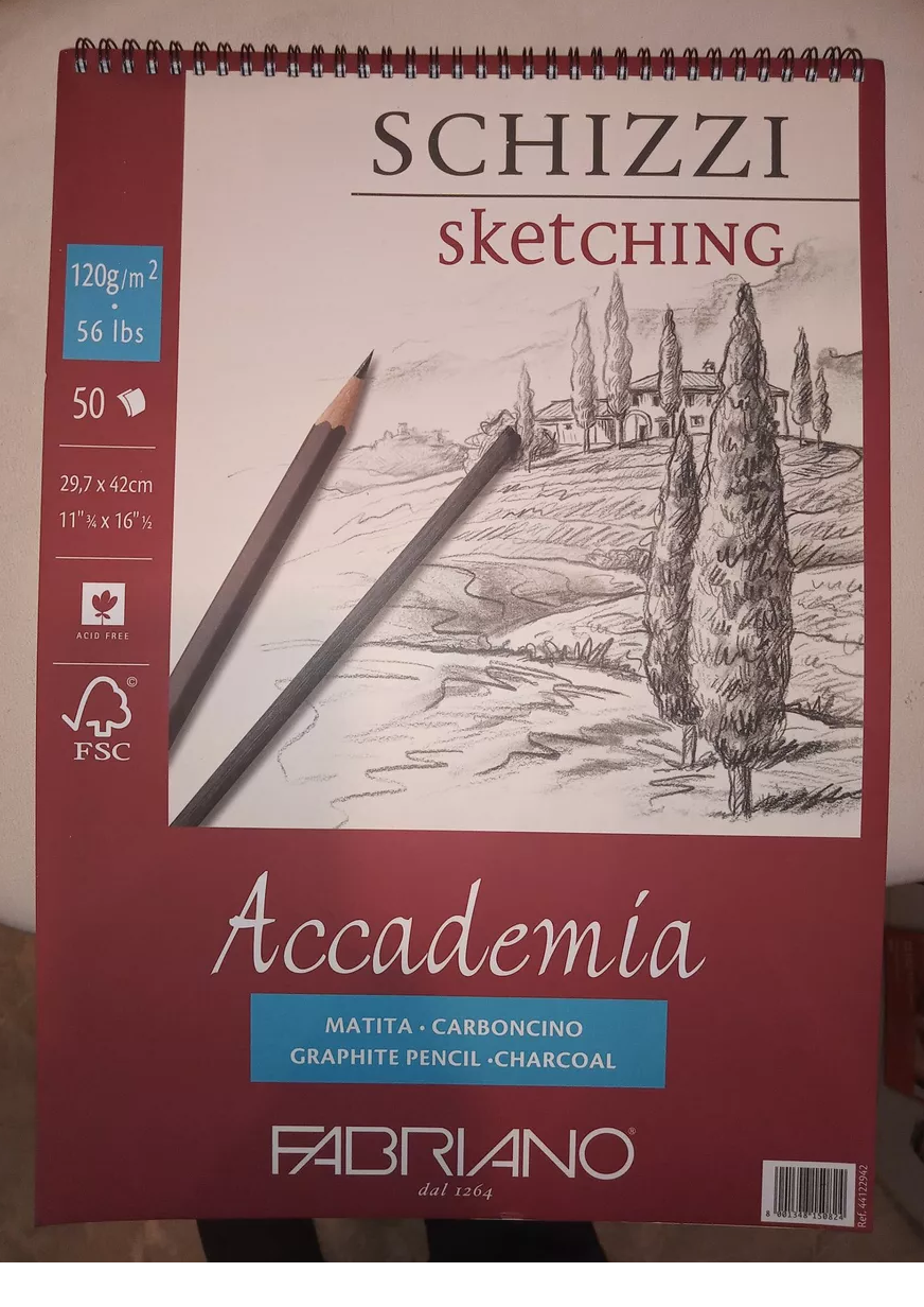 Block Fabriano Accademia 29.7x42cm Din A3 120gr espiral 30Hj