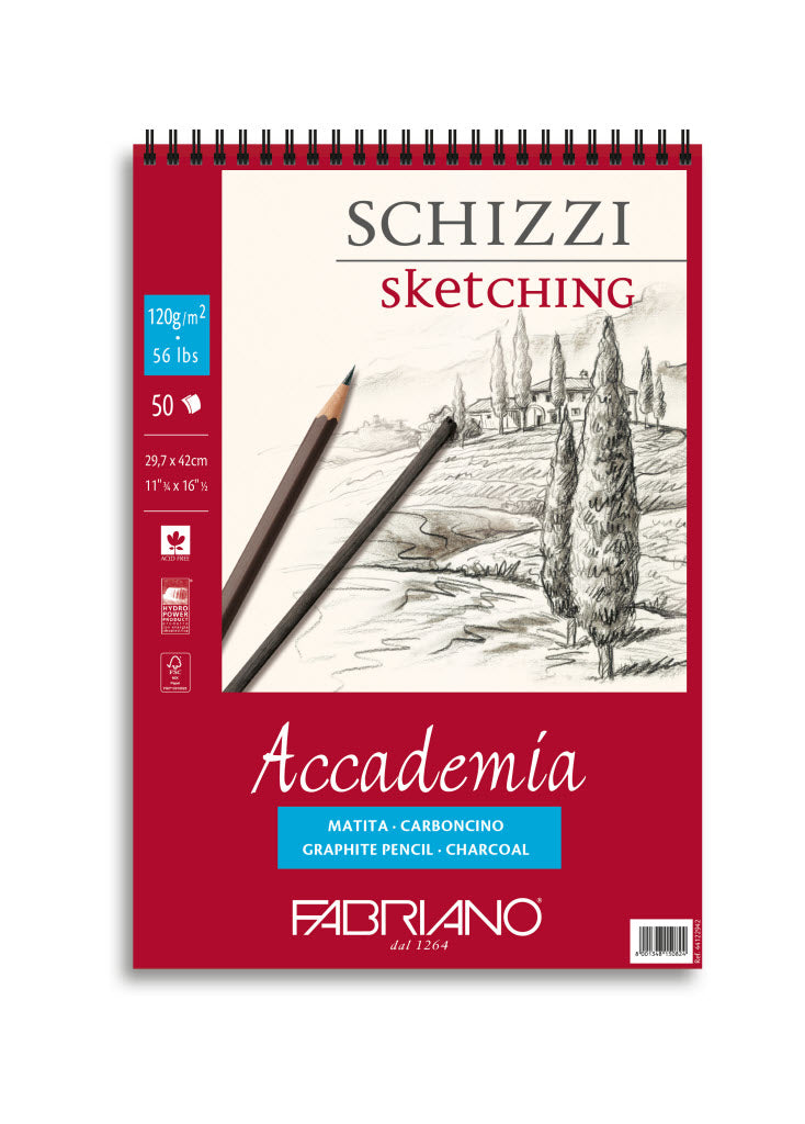 Block Accademia Sketch Espiral 50H 14.8X21Cm (A5) 120G