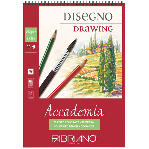 Block Accademia Drawing Espiral 30H 29.7x42 (A3) cm 200G