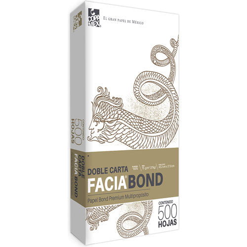 Facia 75 gr. - Doble Carta 96% Blancura p/500