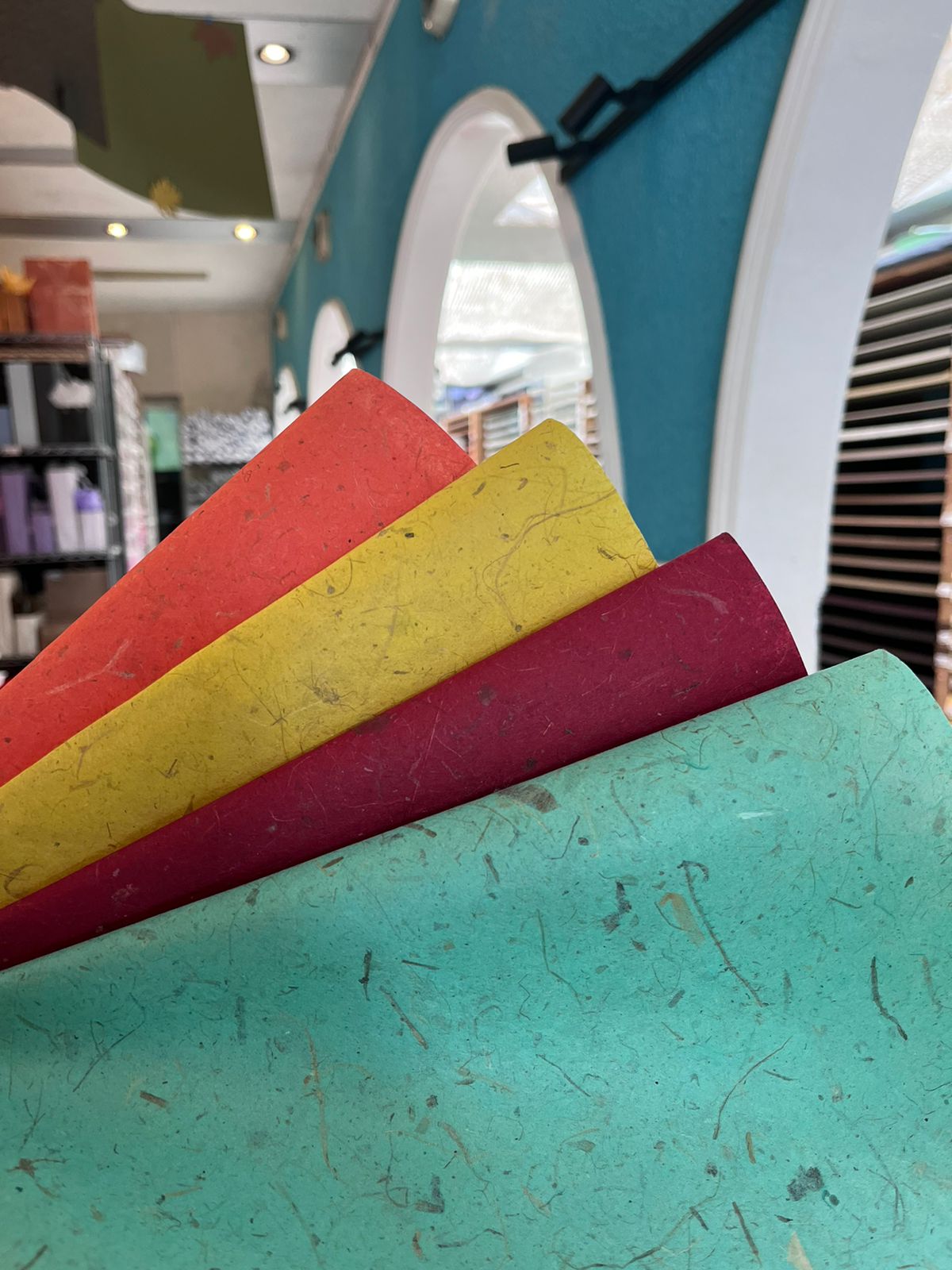 PAPEL FIBRA DE PLATANO COLORES