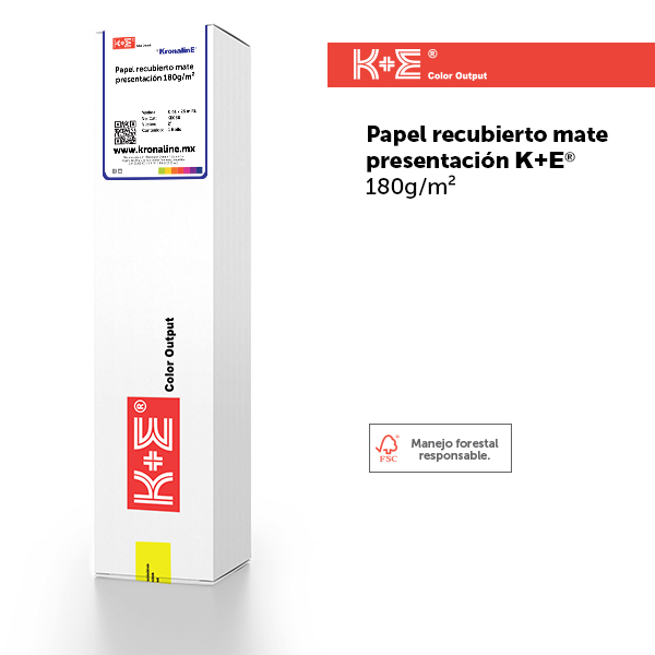 Papel Presentación P/Ink-Jet K+E N2 Plotter .91x25 180 g