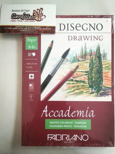 Block De Dibujo Fabriano Accademia drawing A5 14.8X21Cm. 200G 30Hojas