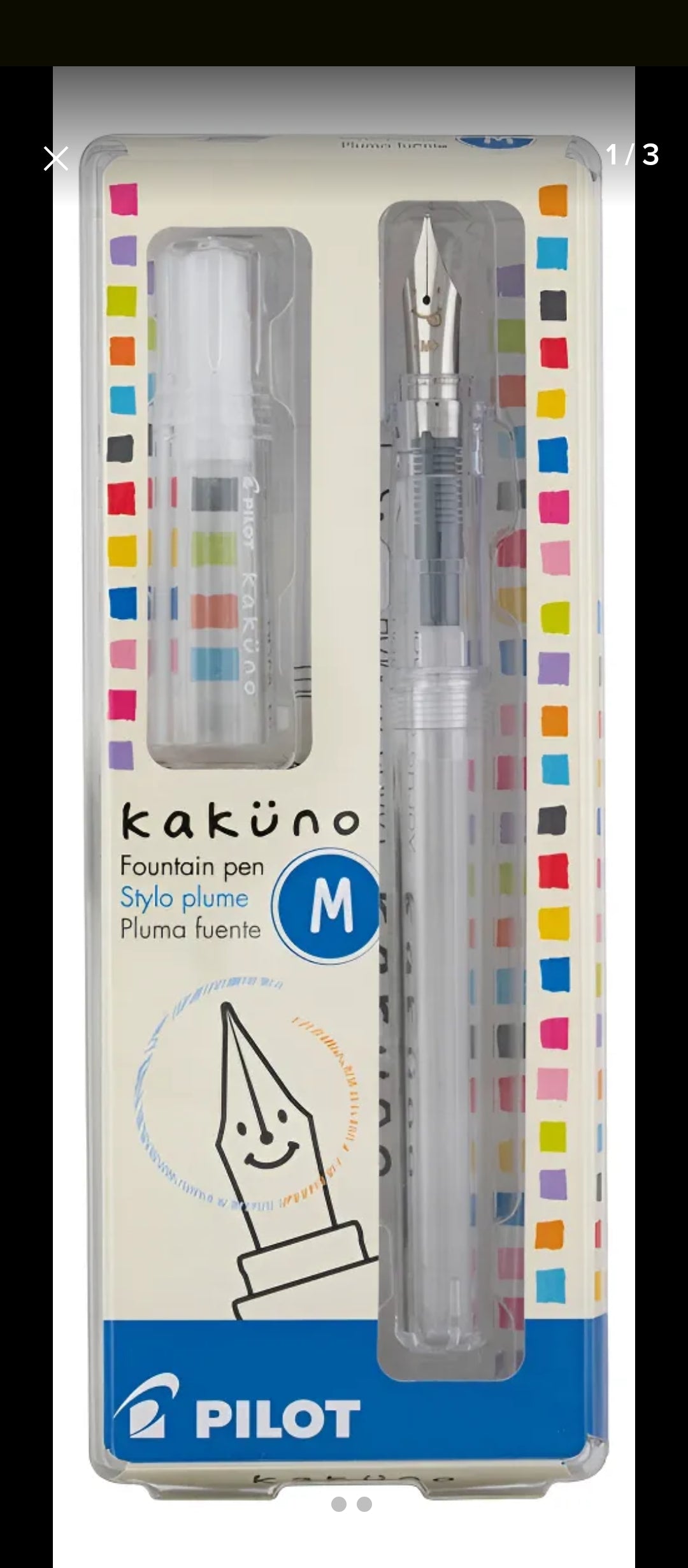 Pluma fuente Kaküno transparente