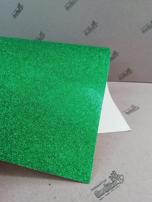 Cart. Glitter-(Diamantina) Verde Obscuro 50X60 cm 280 gr