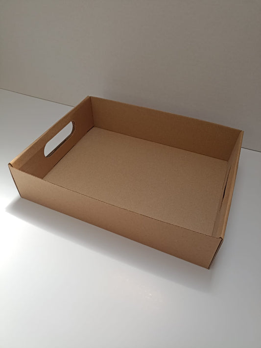 Caja de Kraft Charola Chica 23X29X6.5 cm