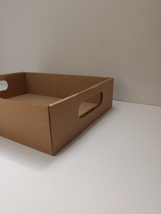 Caja de Kraft Charola Grande 34X30X6.5 cm