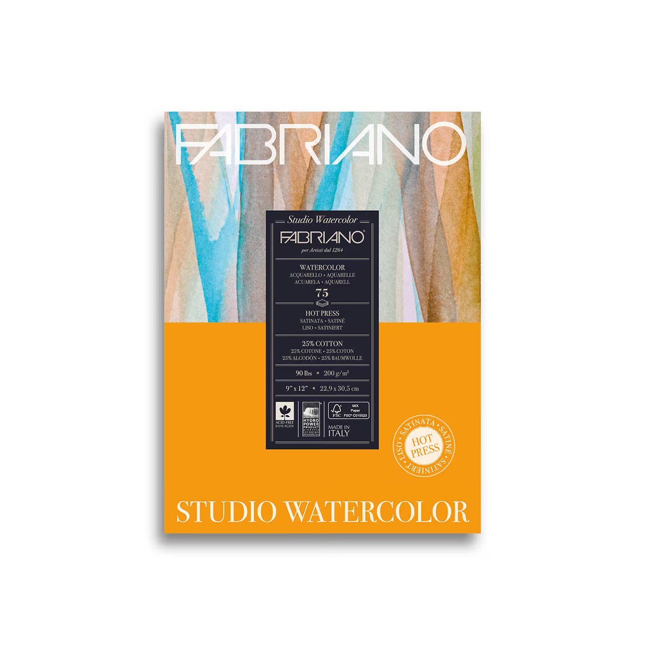 Block Watercolour Satinado Hot Press 28X35.6 cm 200 gr 20Hojas